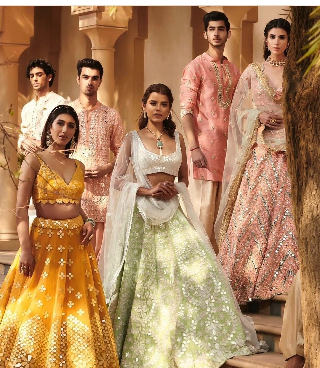 Soft-toned embellished Indian wear